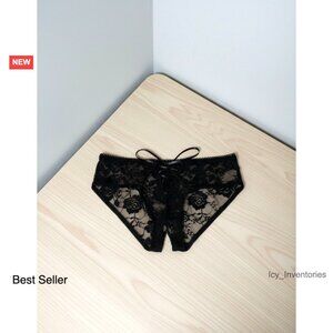 Lace Boyshorts Crotchless Strappy Panties Plus Size Hipster Briefs Sexy Lingerie